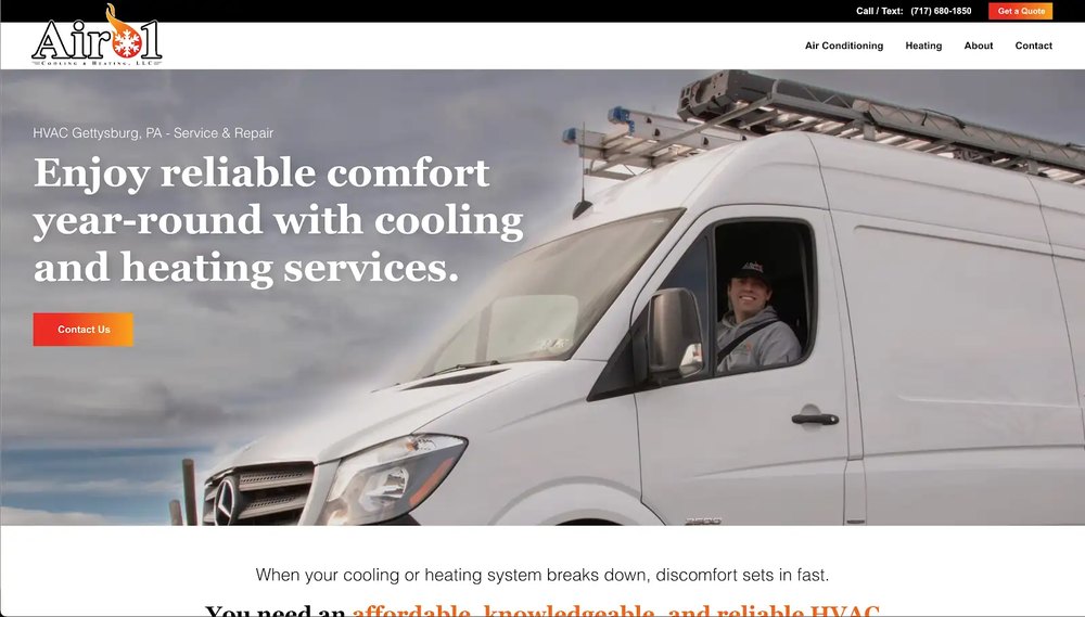 Air 1 Cooling & Heating homepage