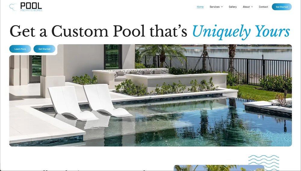 Pool and Patio Works homepage