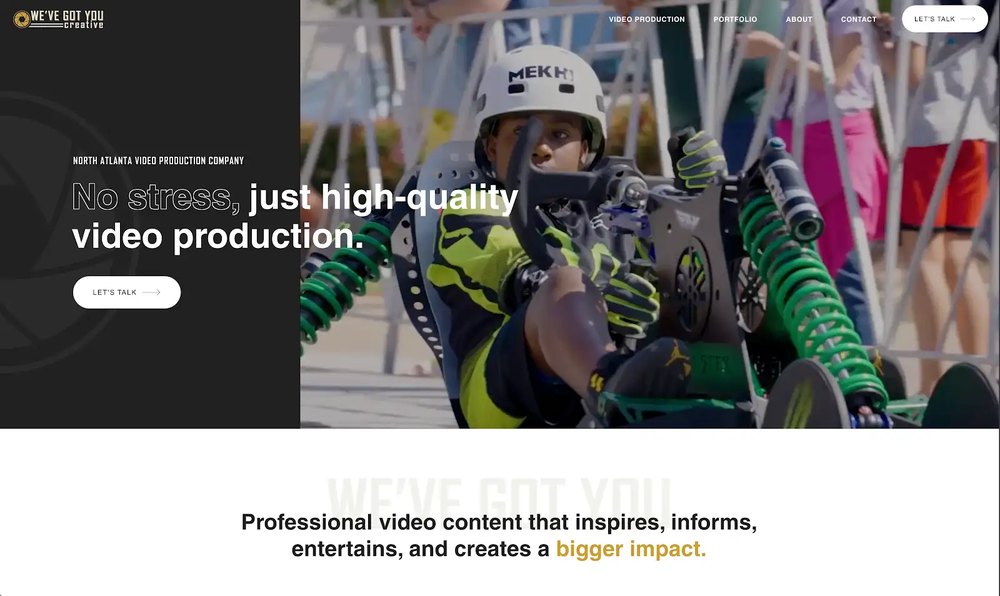 We've Got You Creative homepage